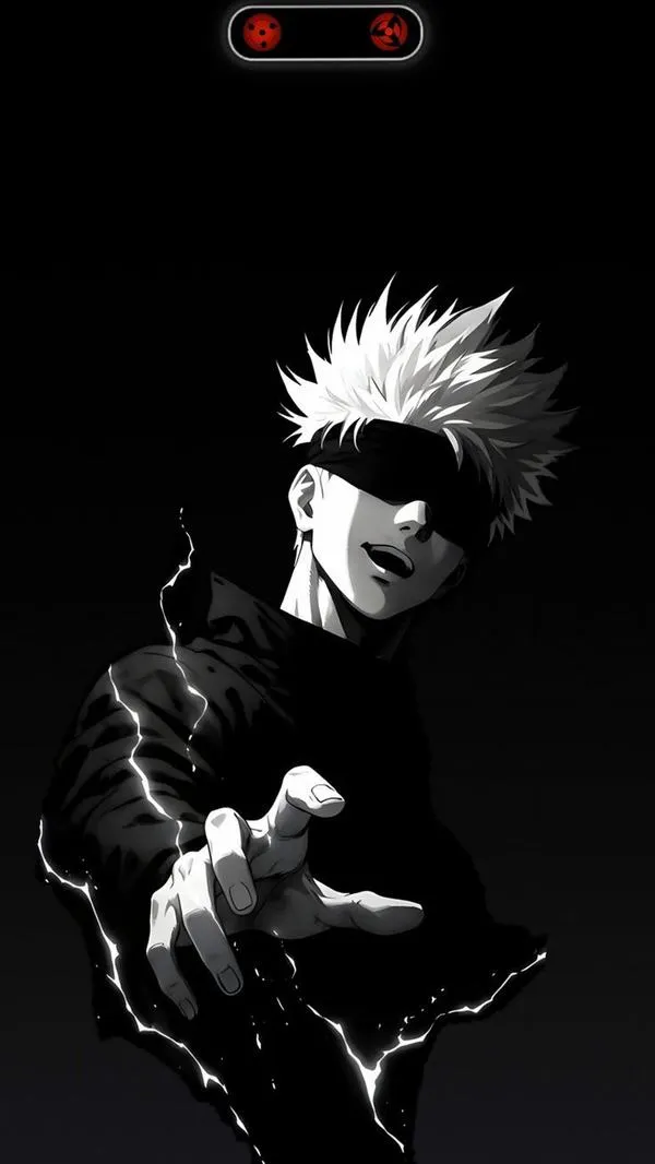 Hình Ảnh Gojo Manga Trắng Đen 74