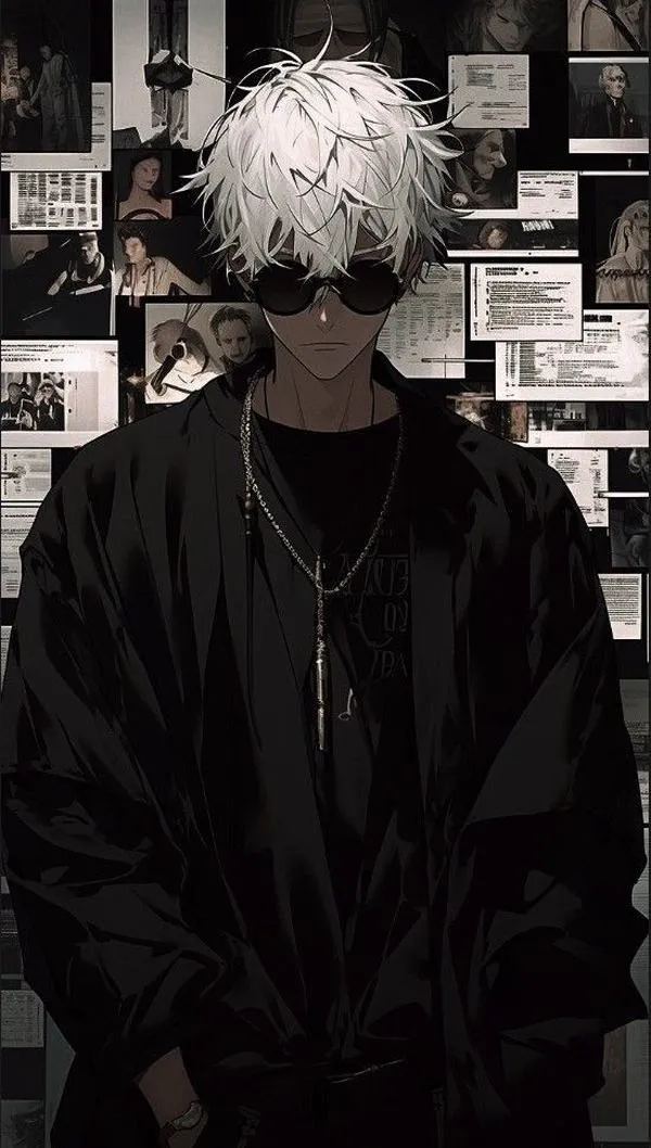 Hình Ảnh Gojo Manga Trắng Đen 23