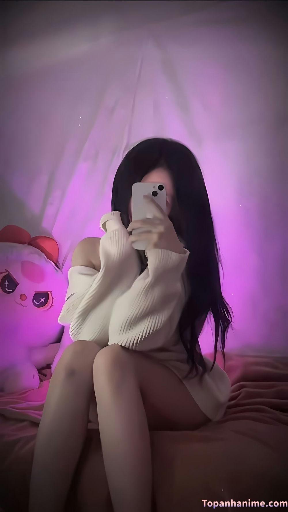 Ảnh gái xinh che mặt bằng điện thoại 26