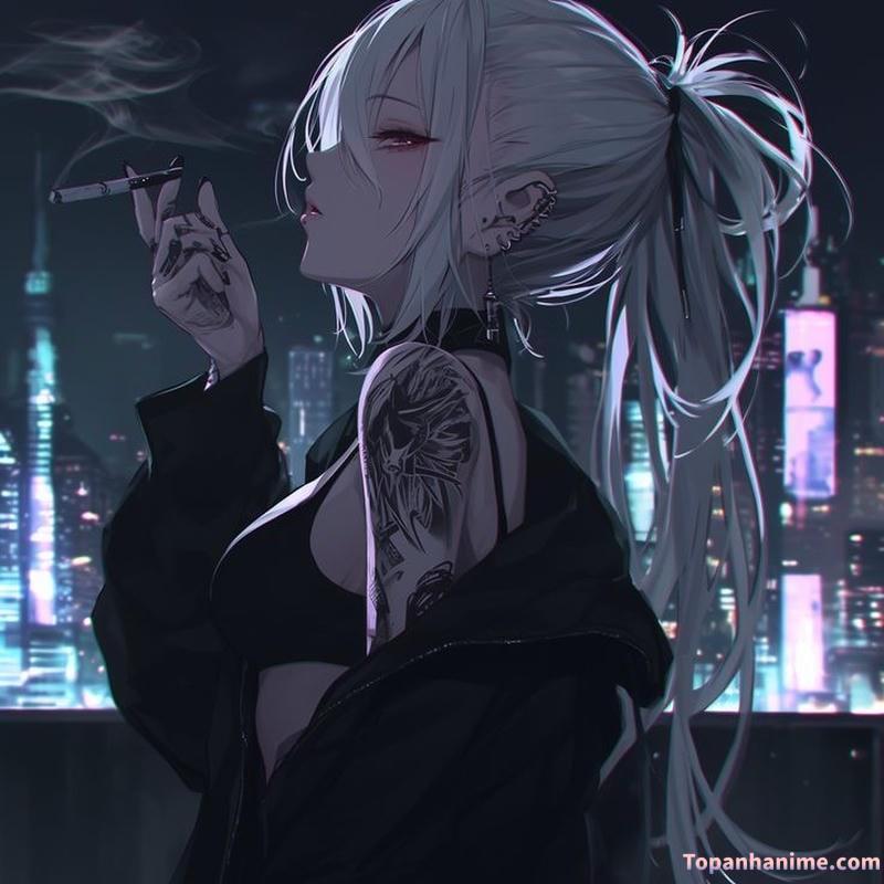 ảnh anime hút thuốc 26