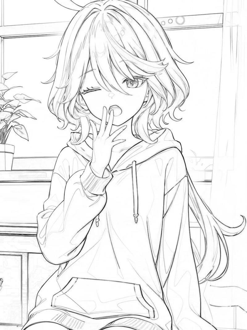 ảnh anime không màu 27