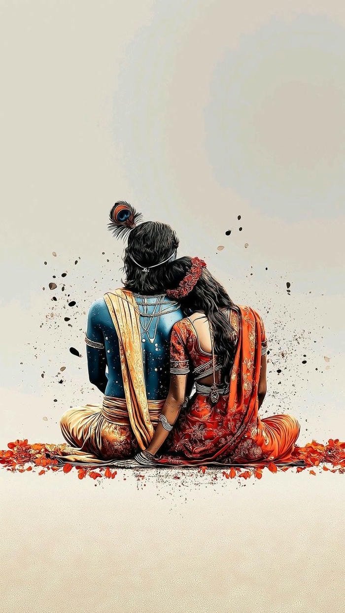 Beautiful radha krishna aesthetic 29