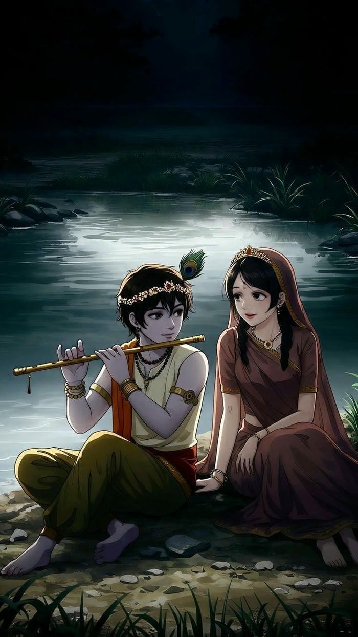 Beautiful radha krishna aesthetic 1