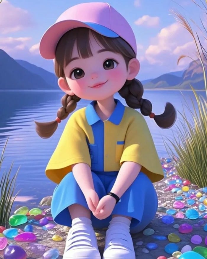 Cute cartoon girl images for whatsapp dp 5