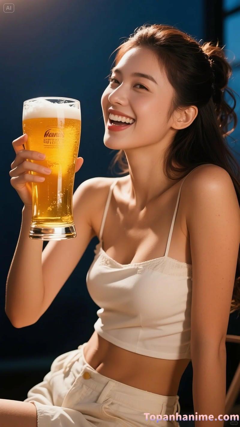ảnh con gái uống bia 61