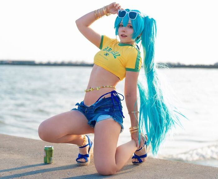 ảnh gái xinh cosplay mặc bikini 16