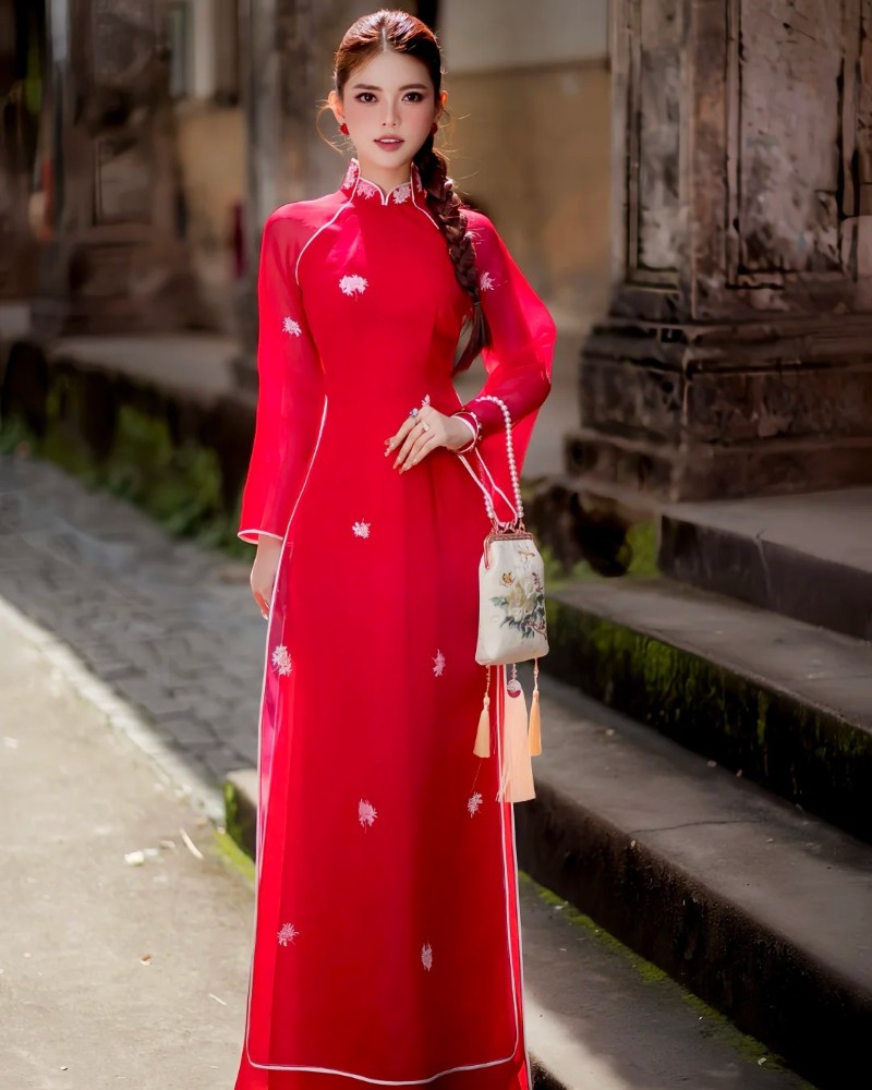 gái xinh mặc áo dài 15