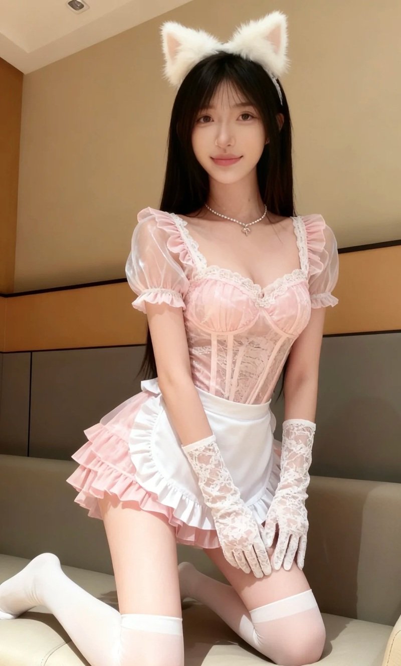 ảnh gái xinh mặc đồ hầu gái 33