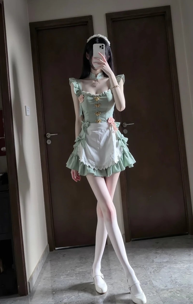 ảnh gái xinh mặc đồ hầu gái 5