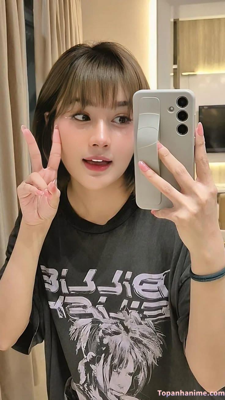 Ảnh gái xinh tóc ngang vai 2k3 11