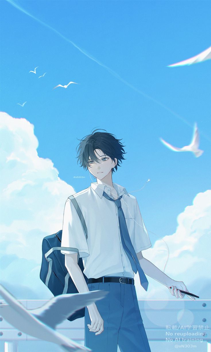 Hình Ảnh Anime Học Sinh Nam 1