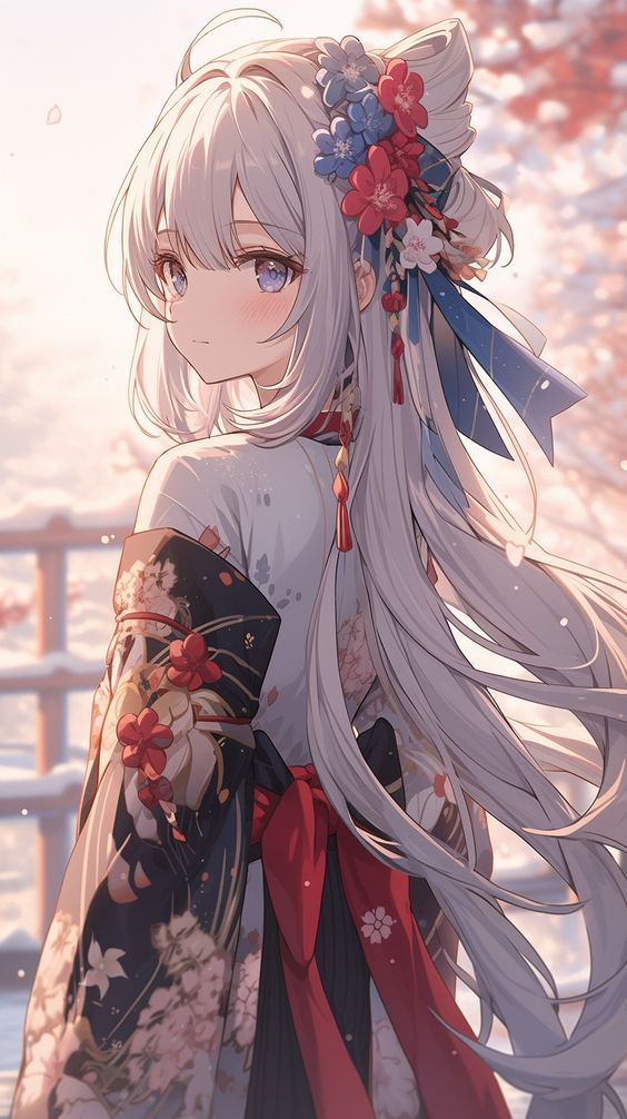 Hình Ảnh Anime Gái Mặc Kimono 12