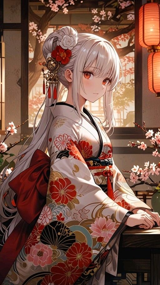 Hình Ảnh Anime Gái Mặc Kimono 9