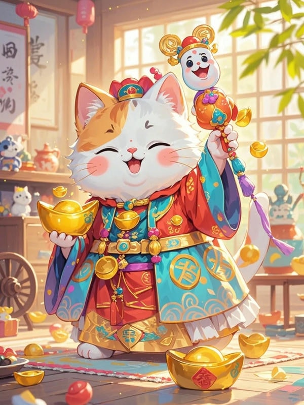 hình ảnh mèo thần tài 18