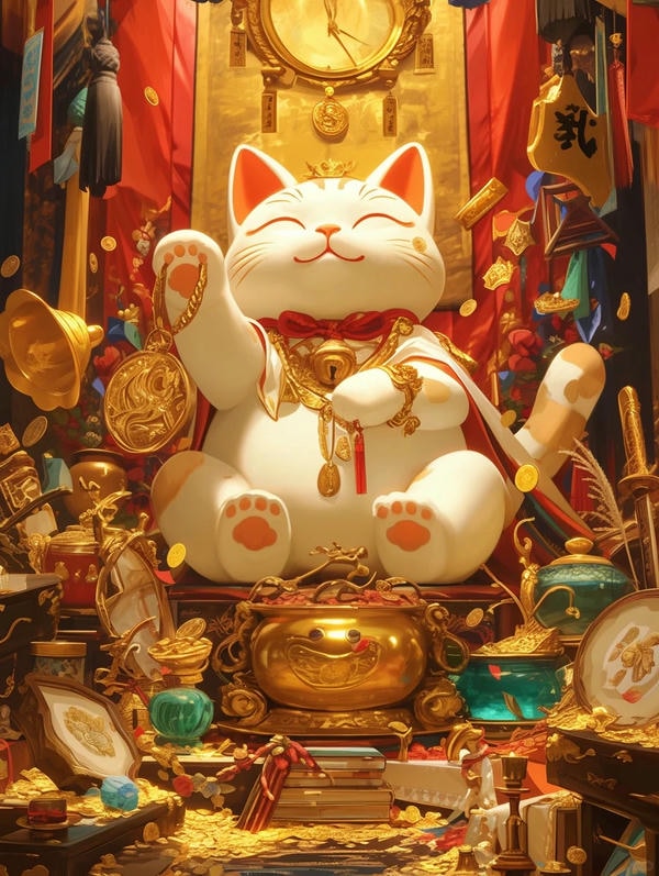 hình ảnh mèo thần tài 23
