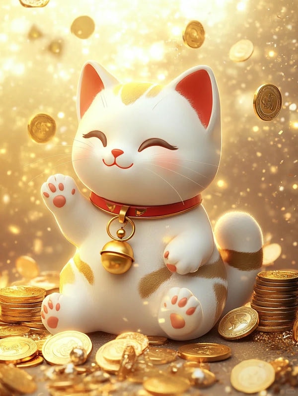 hình ảnh mèo thần tài 3