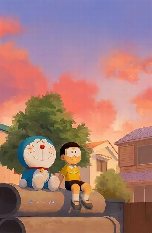 Hình Ảnh Nobita và Doremon cute 55