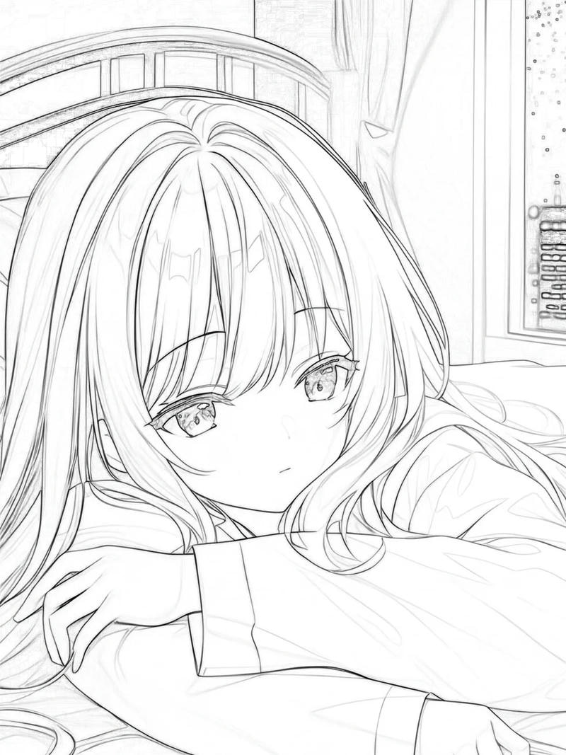 ảnh anime không màu 37