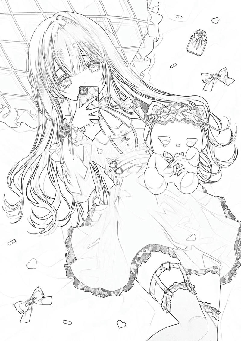 ảnh anime không màu 38