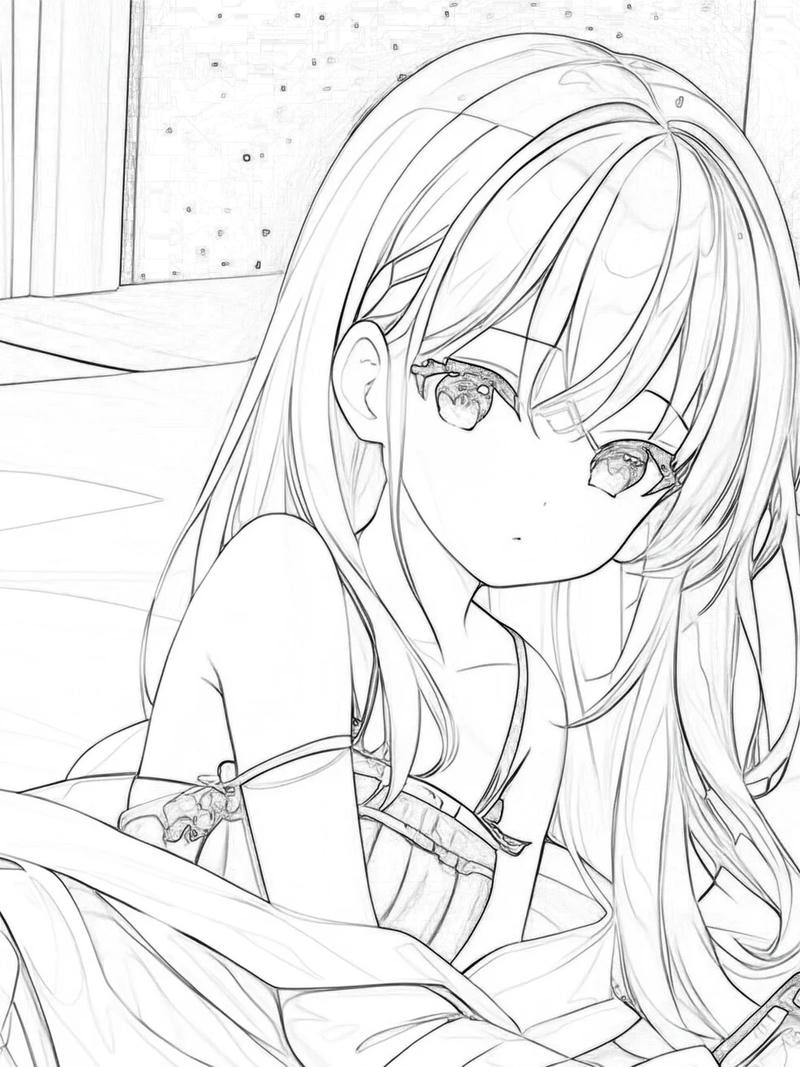 ảnh anime không màu 41