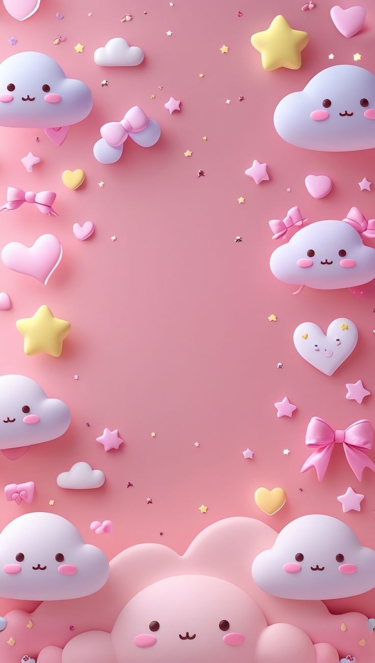 Hình nền cute màu hồng 2