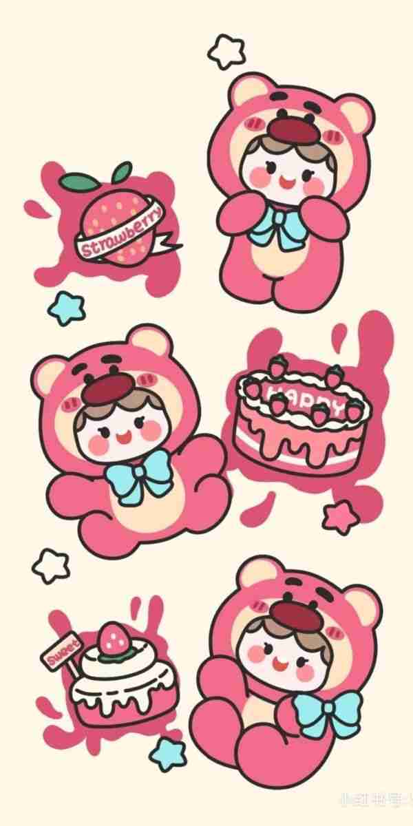 Hình nền gấu dâu cute 7