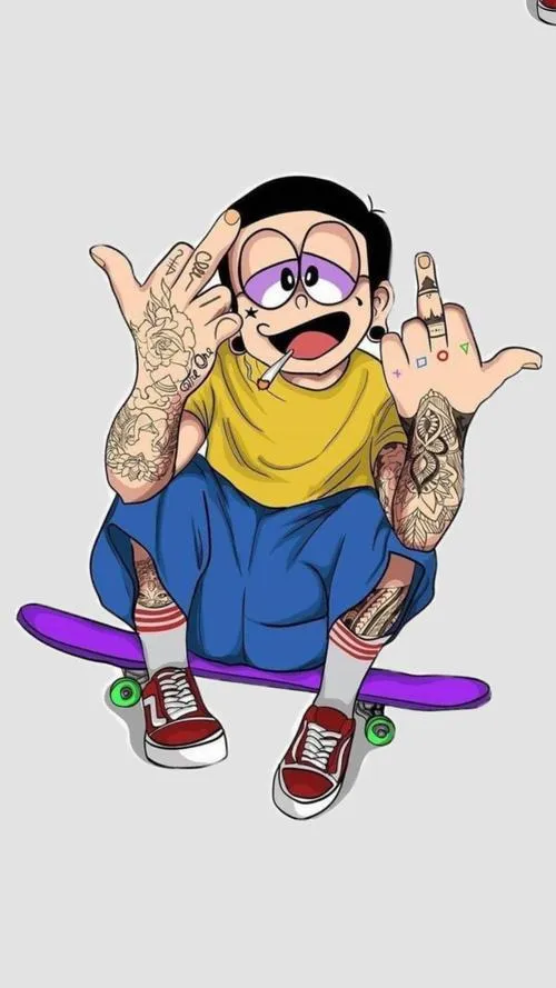 Hình Nền Nobita Xăm Trổ 9