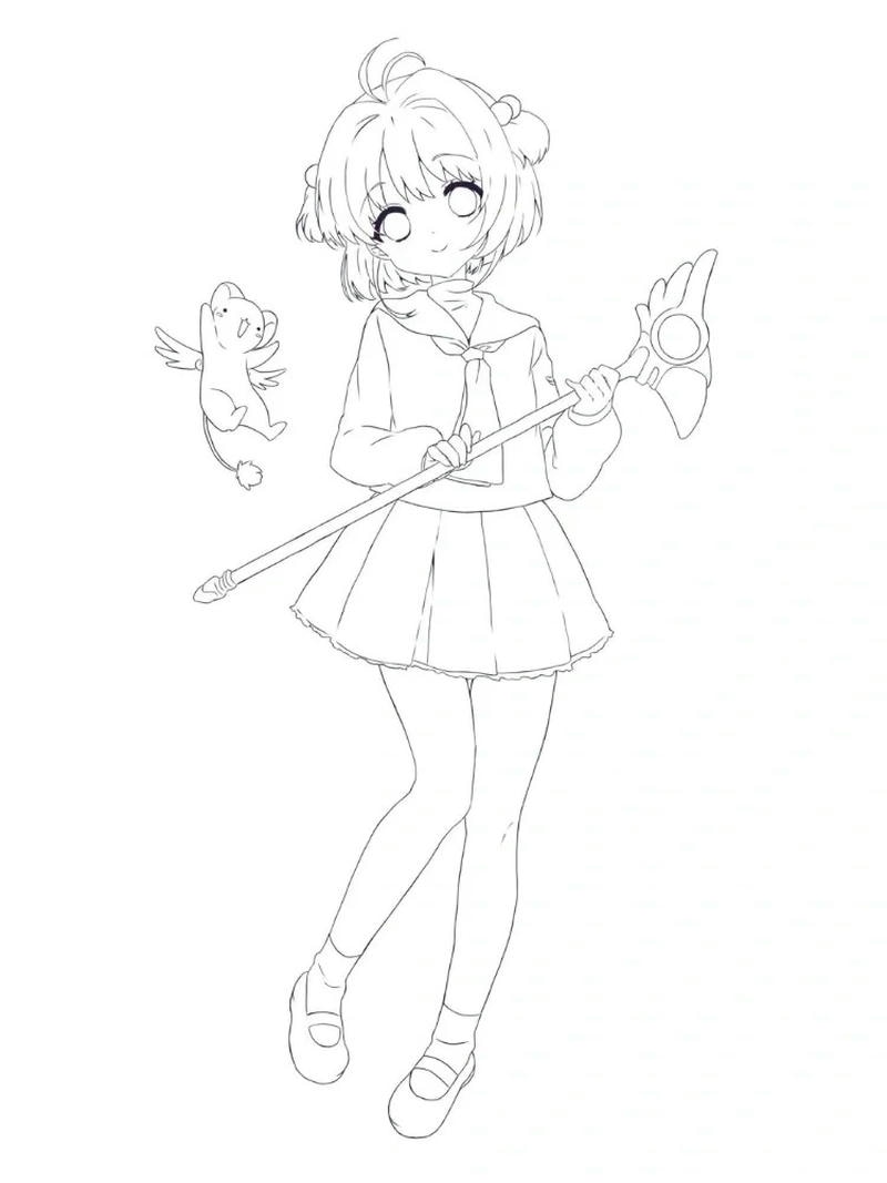 ảnh anime không màu 44