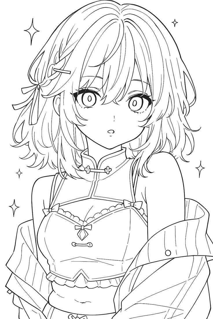 Vẽ Anime Nữ Đơn Giản 15