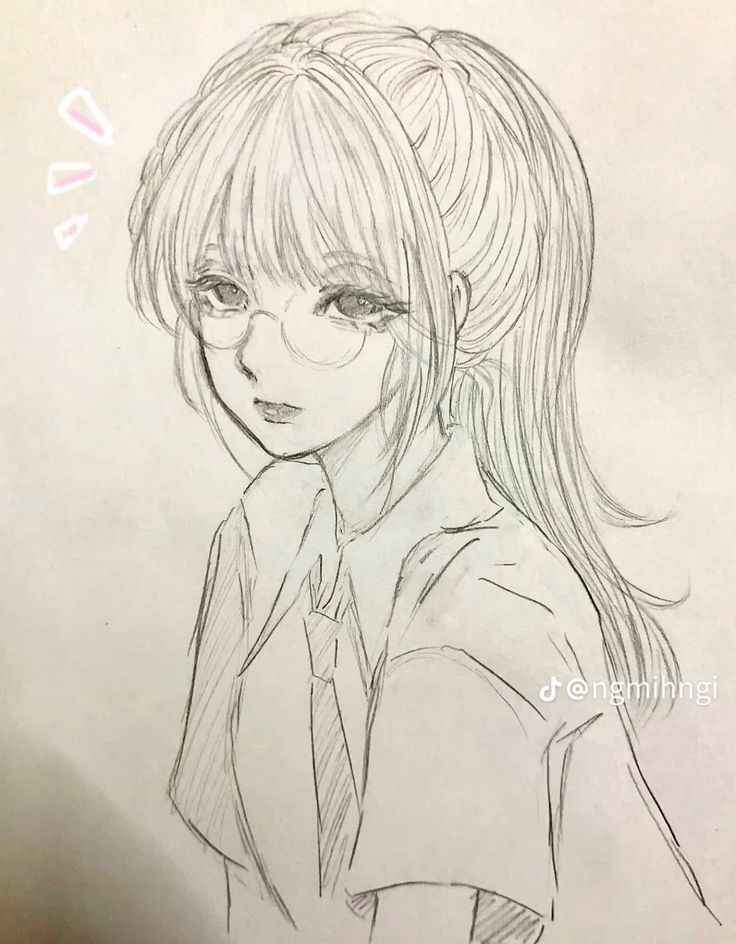 Vẽ Anime Nữ Đơn Giản 8