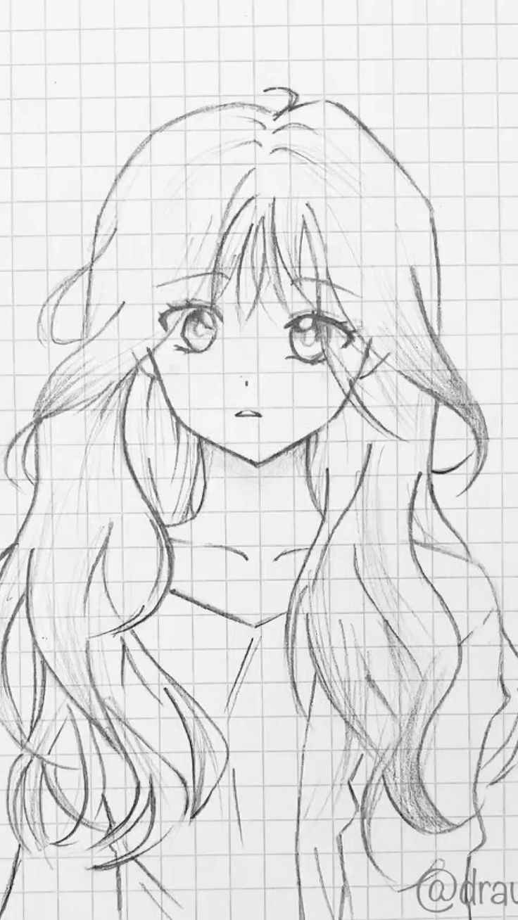 Vẽ Anime Nữ Đơn Giản 10