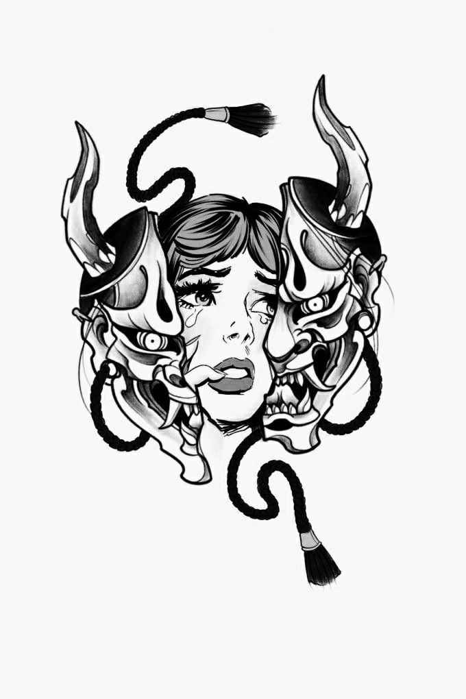 Hình Xăm Mặt Quỷ 11