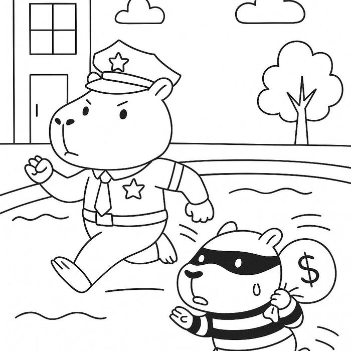 tranh tô màu capybara cute 41