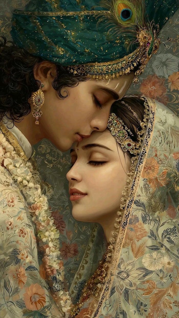 Beautiful radha krishna aesthetic 43