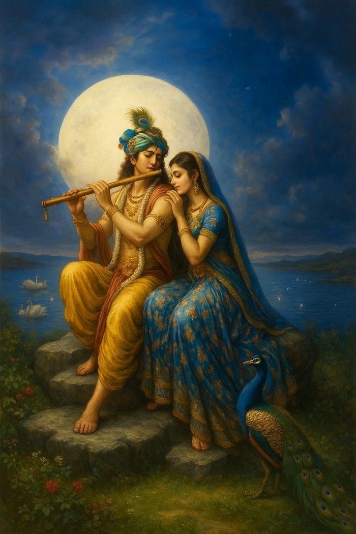 Beautiful radha krishna aesthetic 44