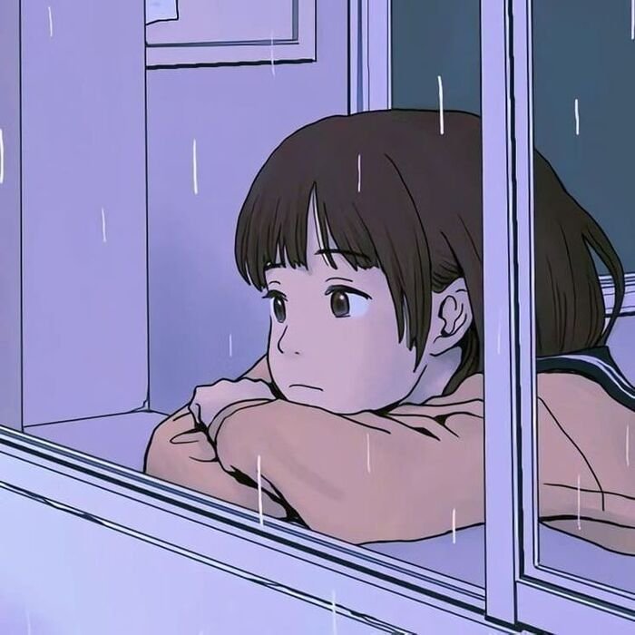 Sad DP Girl Cartoon 2