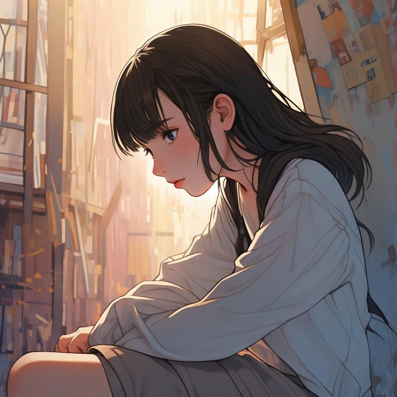 Sad DP Girl Cartoon 24