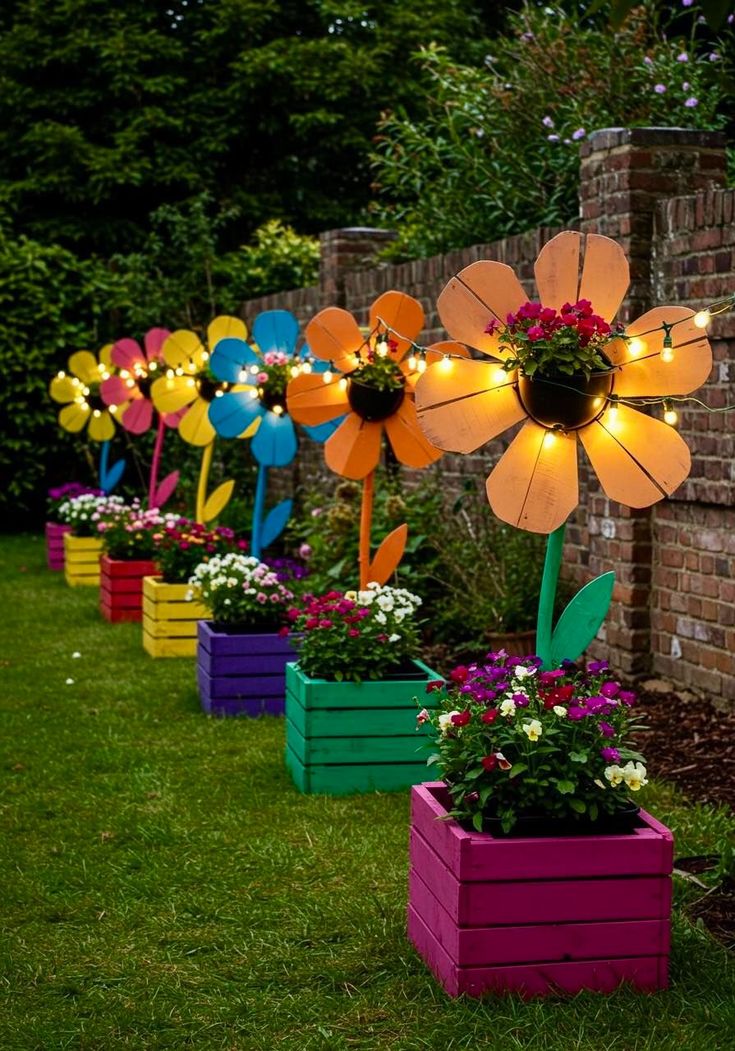 Trang Trí Lốp Xe Trồng Hoa 4