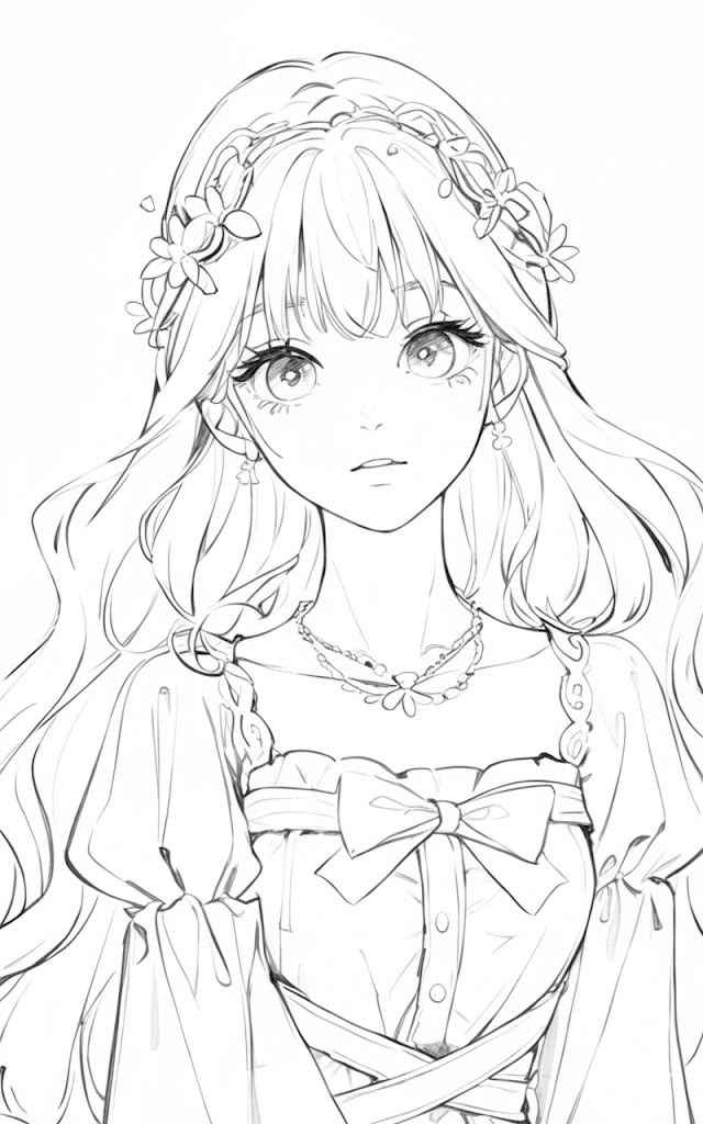 Tranh Tô Màu Anime Girl Ngầu 1