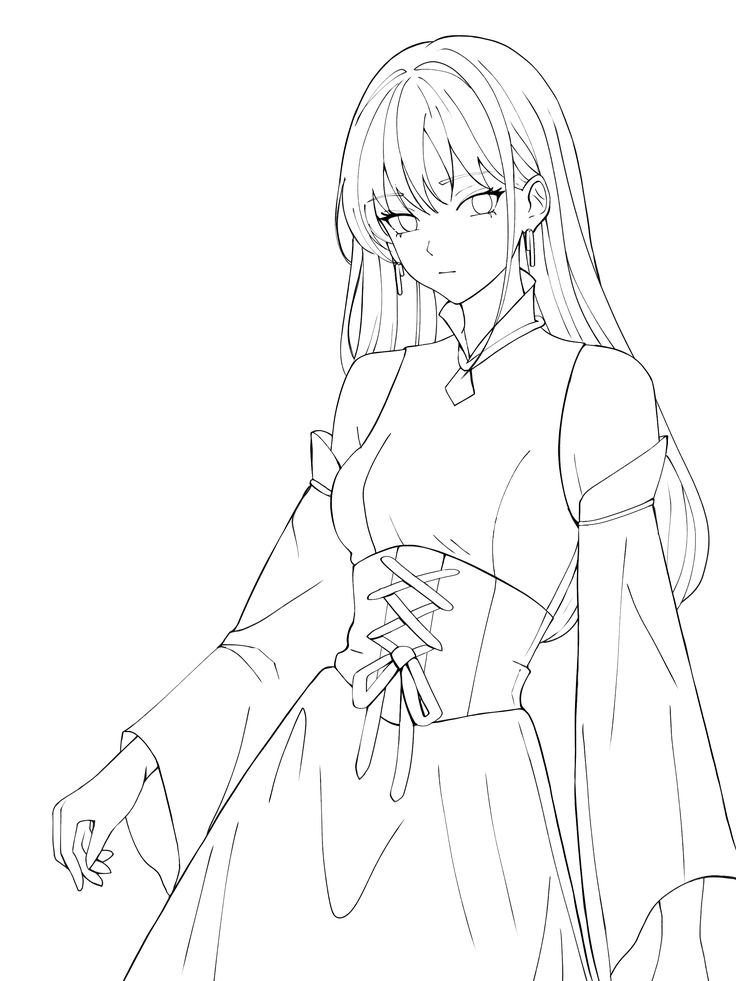 Tranh Tô Màu Anime Girl Ngầu 6