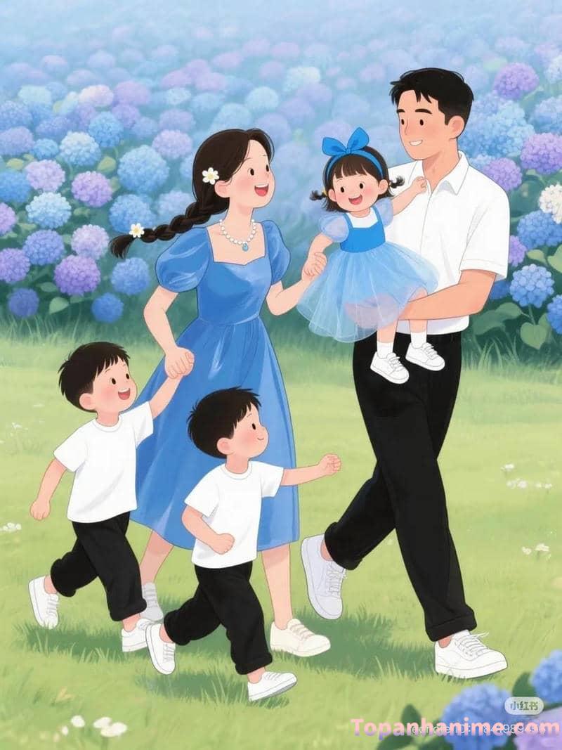 ảnh gia đình chibi 33