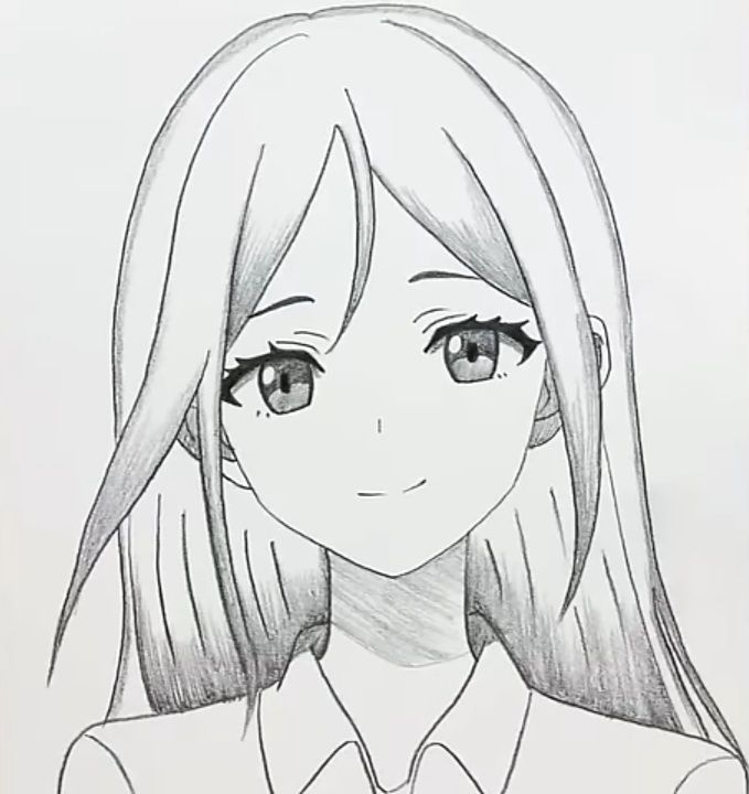 Vẽ Anime Nữ Đơn Giản 1