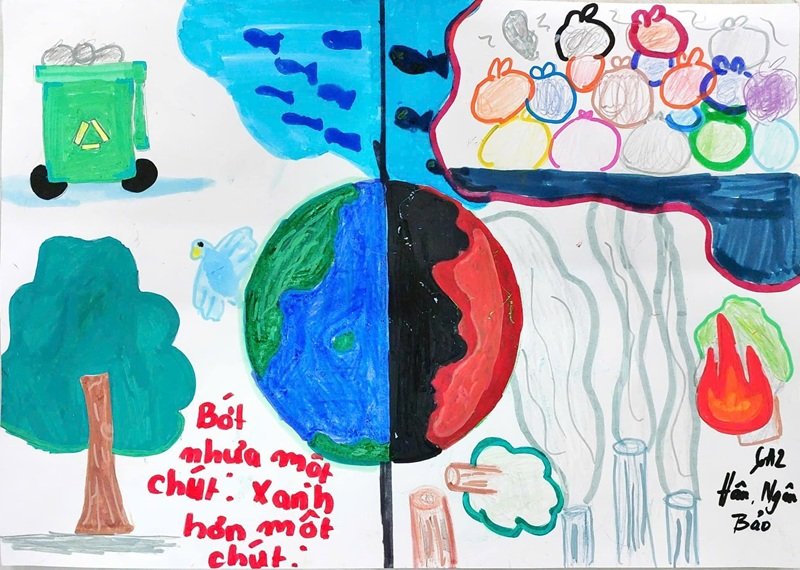 vẽ tranh bảo vệ môi trường 4