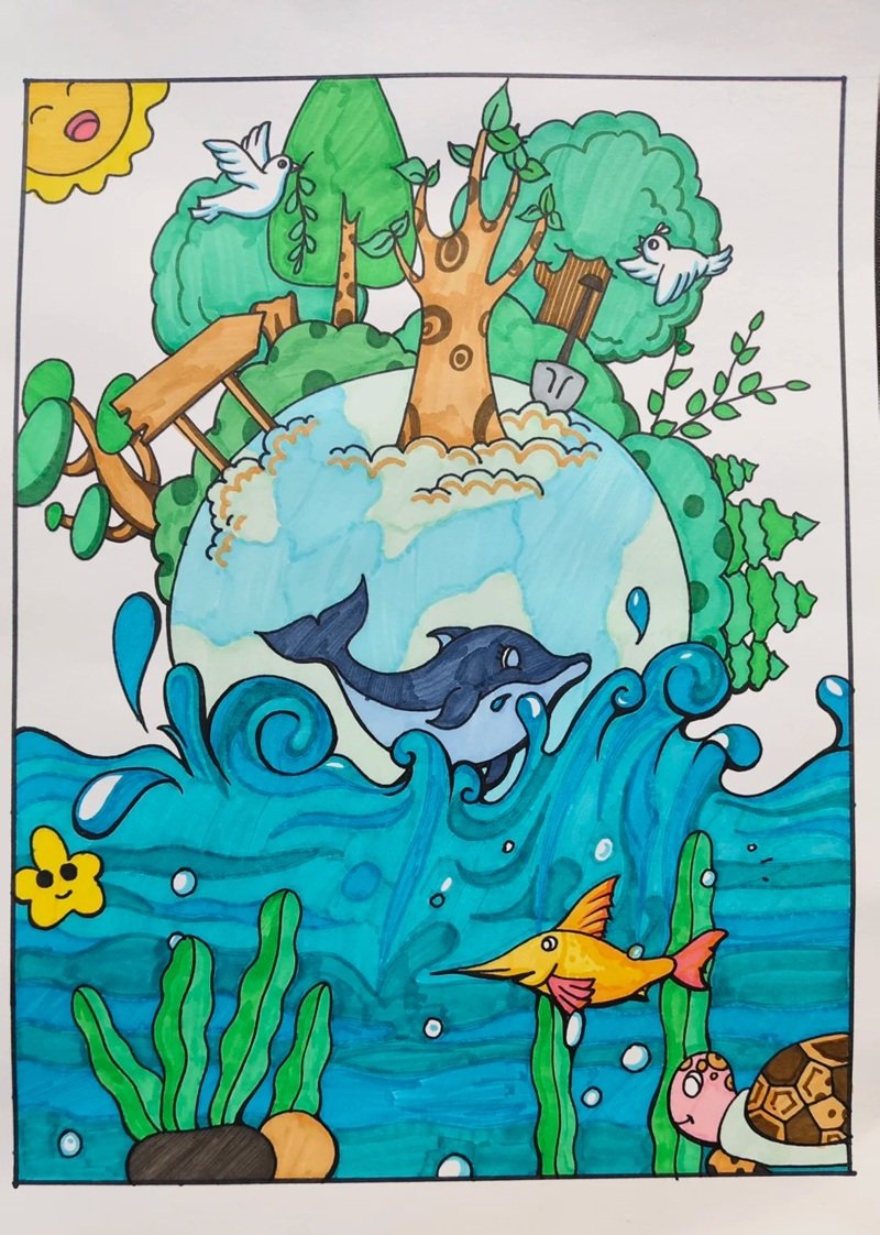 vẽ tranh bảo vệ môi trường 32