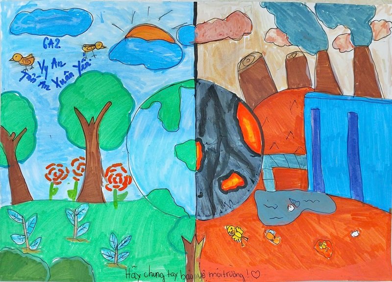 vẽ tranh bảo vệ môi trường 6